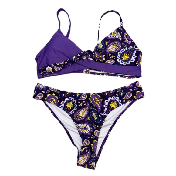 OYOANGLE Other - OYOANGLE Purple Paisley Bikini Set Large